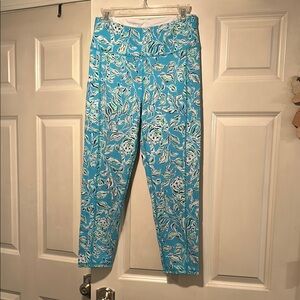 Lilly Pulitzer Luxletic Blue and White Patterned Pants